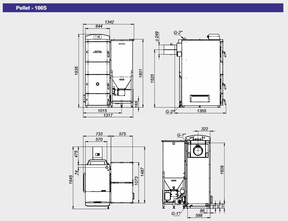 Монтажный размеры котлов Zota Pellet 100S.jpg