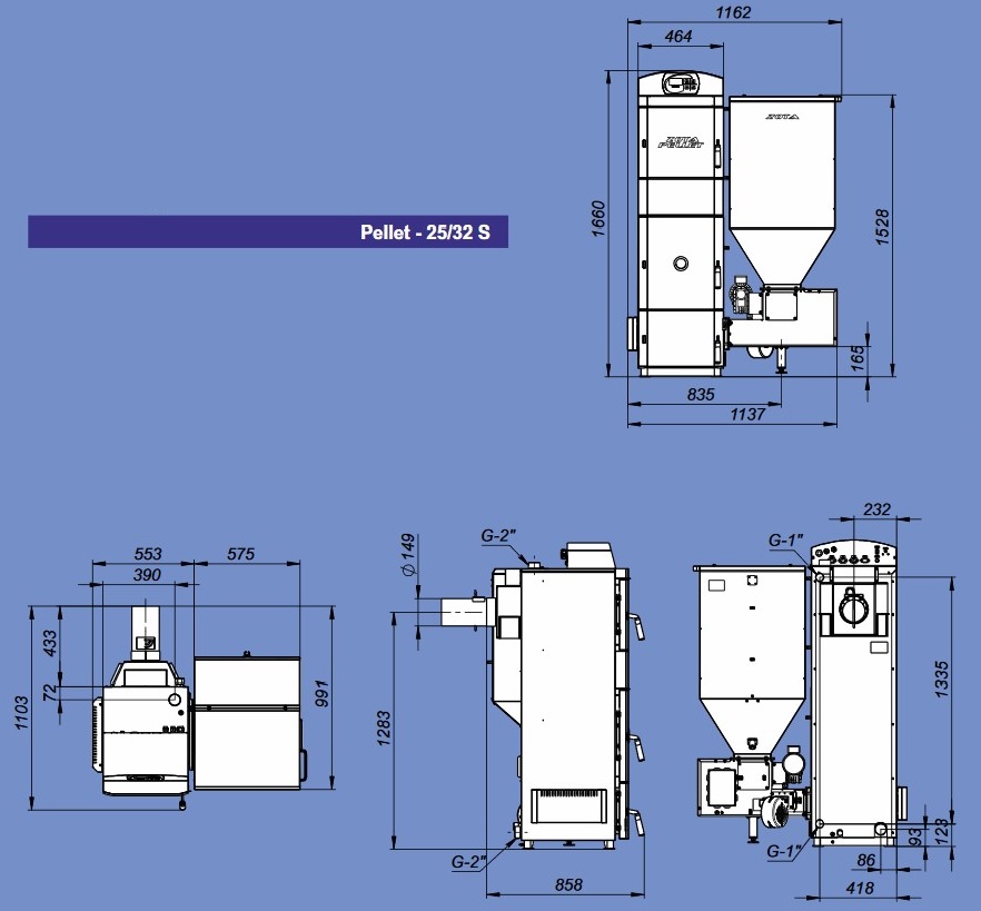 Монтажный размеры котлов Zota Pellet 25S.jpg