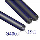 Полиэтиленовая труба ПНД SDR 21 PN8 400x19,1