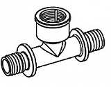 TeCe Тройник с внутренней резьбой 63 х 1 1/2 IG х 63