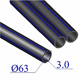 Полиэтиленовая труба ПНД SDR 21 РN8 63x3,0