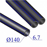 Полиэтиленовая труба ПНД SDR 21 PN8 140x6,7